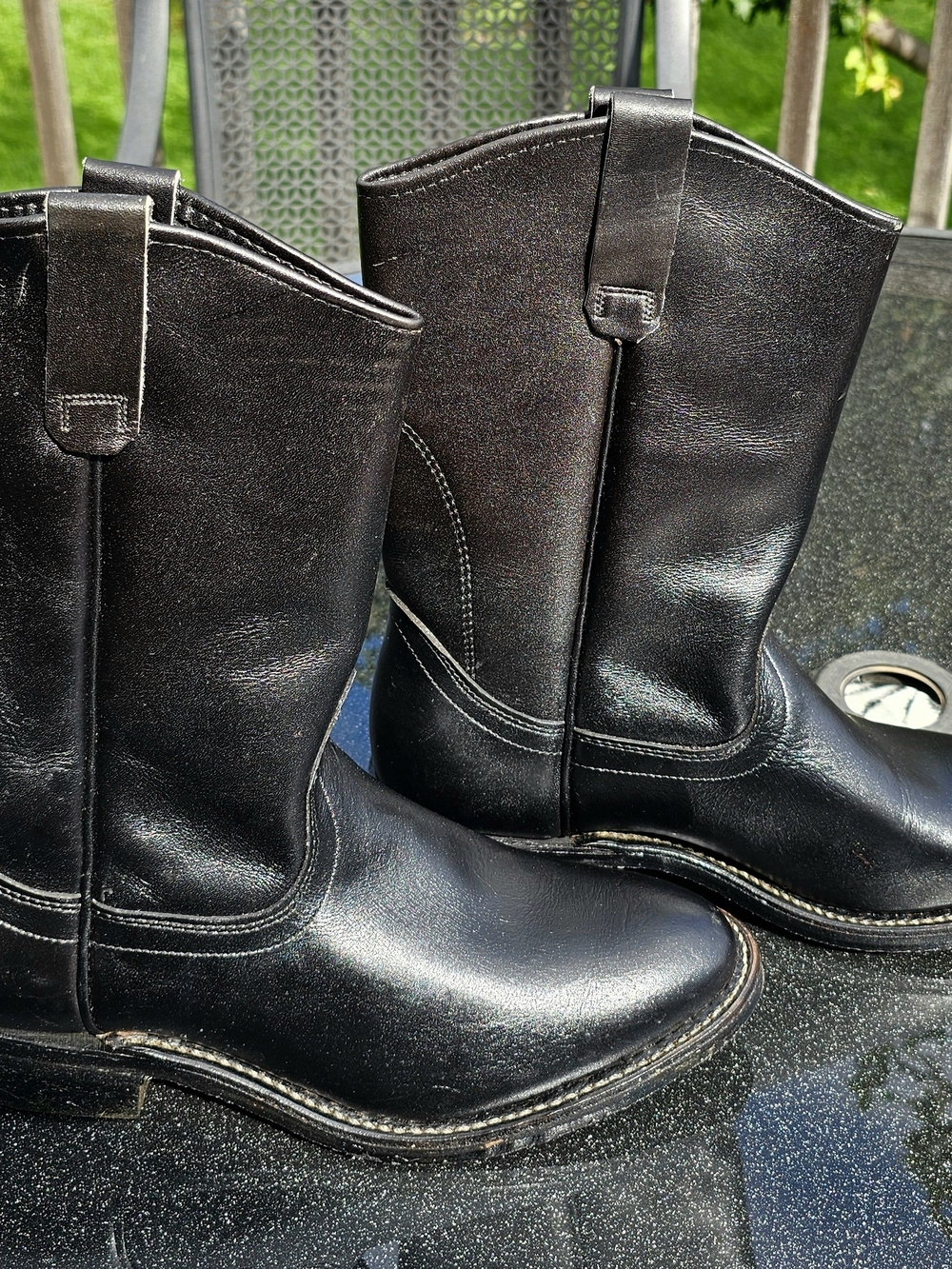 Rare Vintage Verified 1980's Men's Red Wing Pecos 1455 Black Leather Boots
